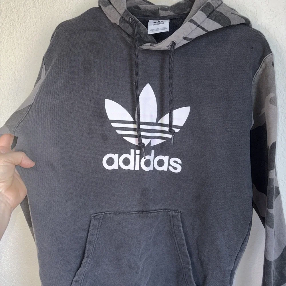 Adidas Cammo Hoodie Hooded Sweatshirt Distressed To Perfection Fade Size M